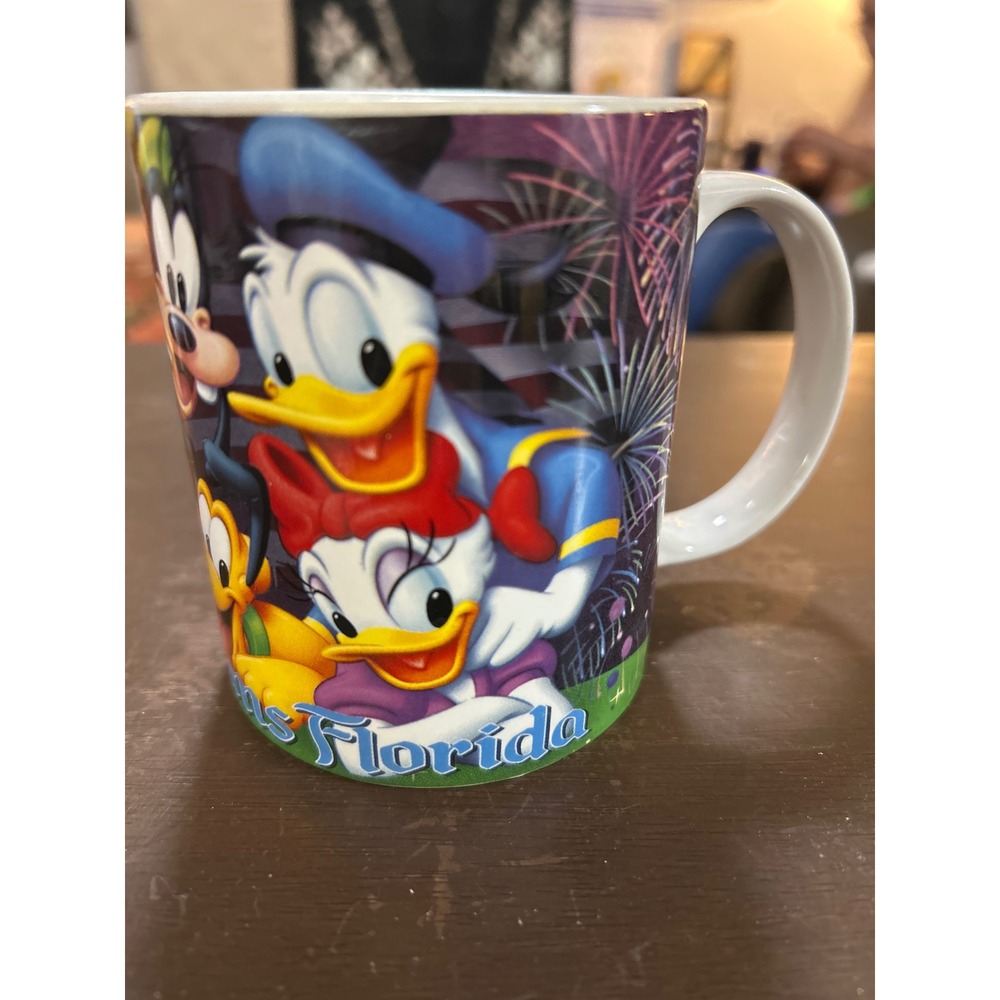 Disney Dreams Florida Jerry Leigh Mickey Mouse Minnie Donald Pluto Ceramic Mug